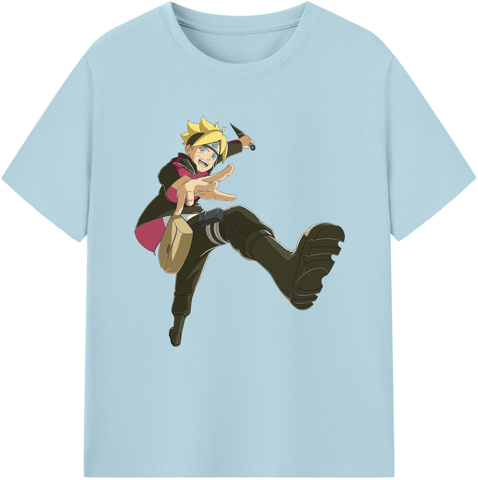 （画像用） NARUTO -ナルト- うずまき ボルト Uzumaki Boruto 綿100％半袖Tシャツ（フロントプリント）